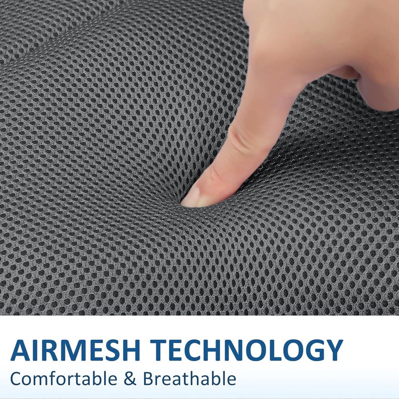 LuxStep Bath Pillow-Bathtub Pillow with Air Mesh Fabric & 6 Non-Slip Suction Cups, Bath Pillows for Tub Head, Neck and Back Support, Bath Accessories Spa Gifts, Grey - Image 4